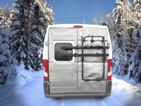 Winter insulation mats for Camper Van rear doors with bike carrier